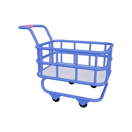 3 D Shopping Trolley 3D Illustration