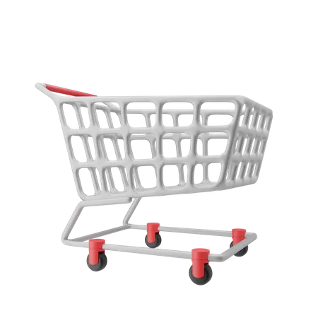Shopping trolley  3D Illustration