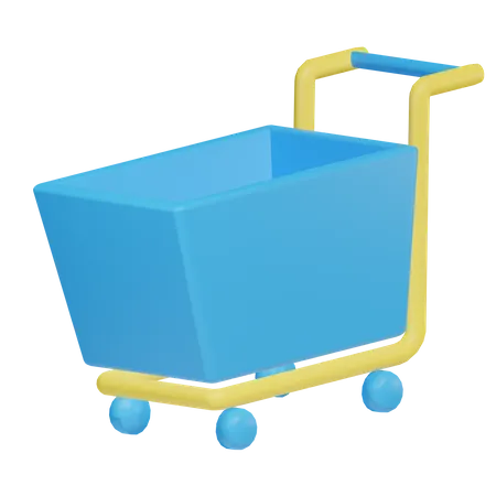 Empty Cart Icon 3D Illustration