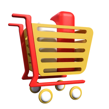 Shopping Trolley 3D Illustration