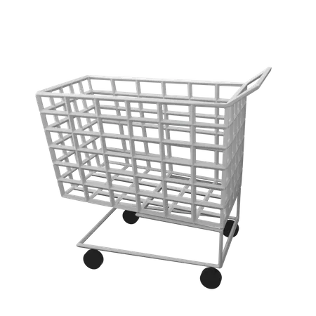 Shopping Trolley 3D Icon