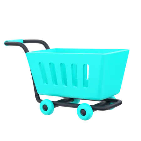 3 D Trolley For Ecommerce 3D Icon