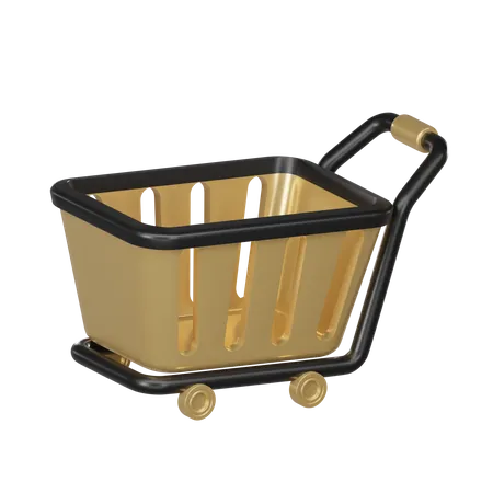 3 D Render Shopping Trolley 3D Icon