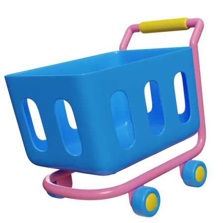 Shopping Trolley Cart 3 D Illustration 3D Icon