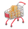 Shopping Trolley With Parcel Boxes