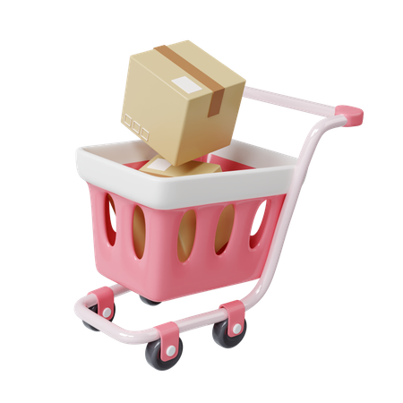 Shopping Trolly  3D Icon
