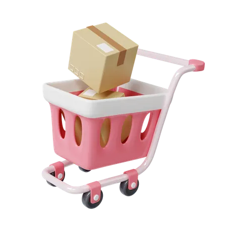 Shopping Trolly  3D Icon