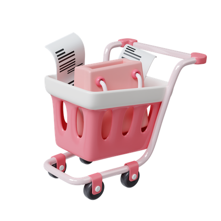 Shopping Trolly  3D Icon