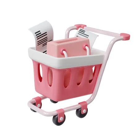 Shopping Trolly  3D Icon