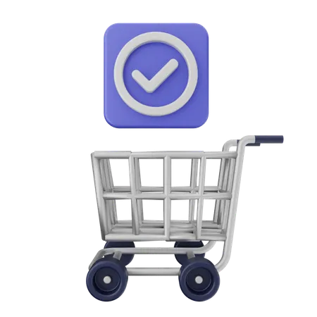 Shopping Verification  3D Icon