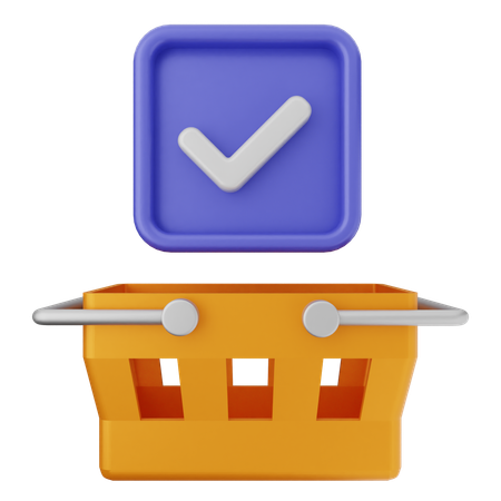 Shopping Verification  3D Icon