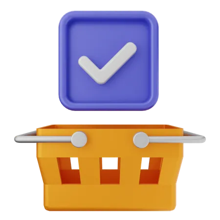 Shopping Verification  3D Icon