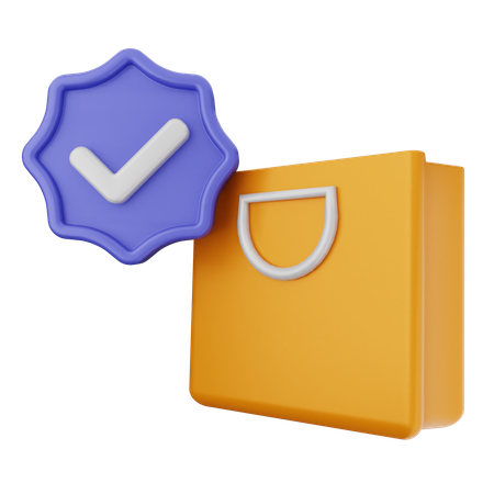 Shopping Verification  3D Icon