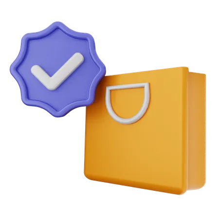 Shopping Verification  3D Icon