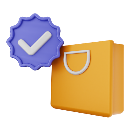 Shopping Verification  3D Icon