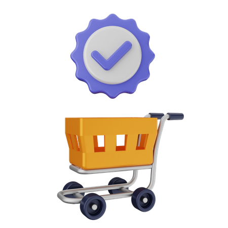 Shopping Verification  3D Icon