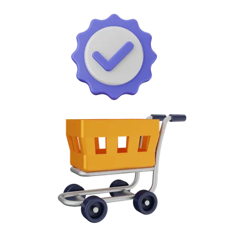 Shopping Verification  3D Icon