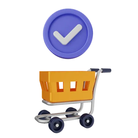 Shopping Verification  3D Icon