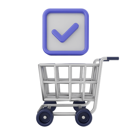 Shopping Verification  3D Icon