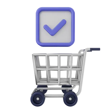 Shopping Verification  3D Icon