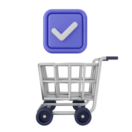 Shopping Verification  3D Icon