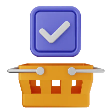 Shopping Verification  3D Icon