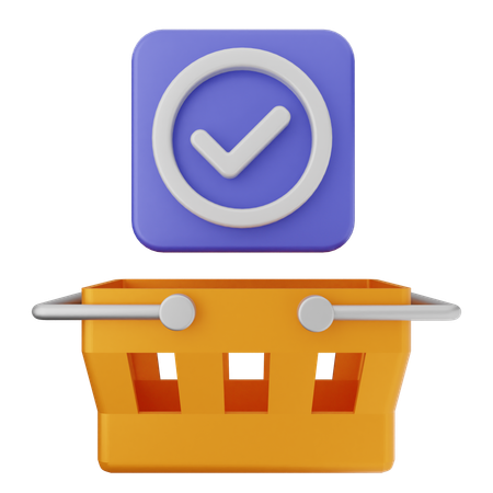 Shopping Verification  3D Icon