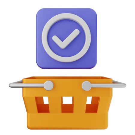 Shopping Verification  3D Icon