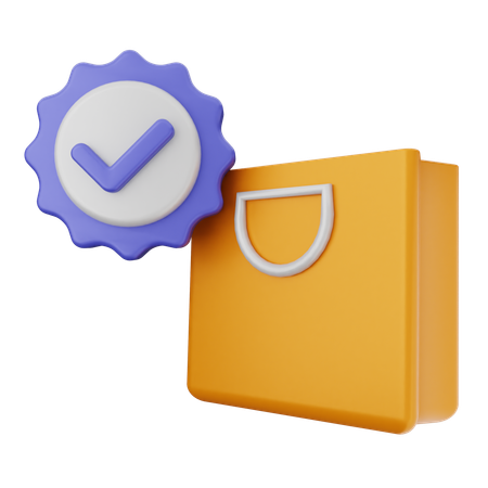 Shopping Verification  3D Icon