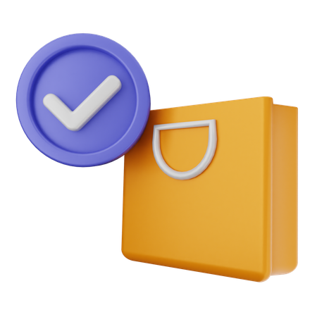 Shopping Verification  3D Icon