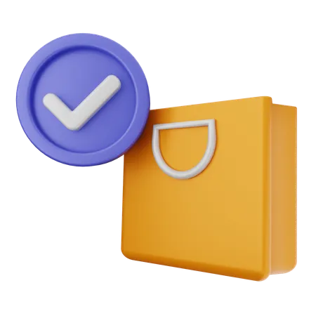 Shopping Verification  3D Icon