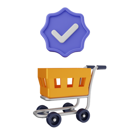 Shopping Verification  3D Icon