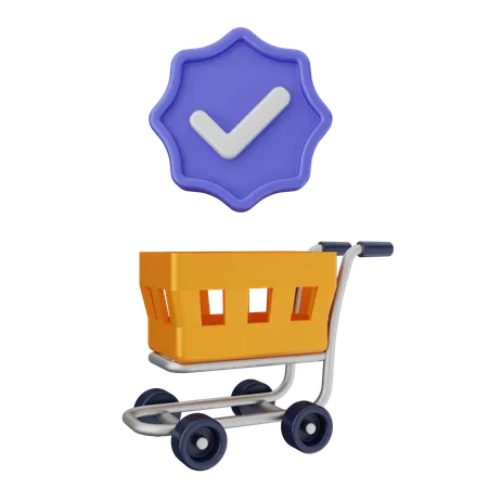 Shopping Verification  3D Icon