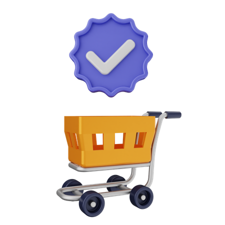 Shopping Verification  3D Icon