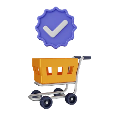 Shopping Verification  3D Icon