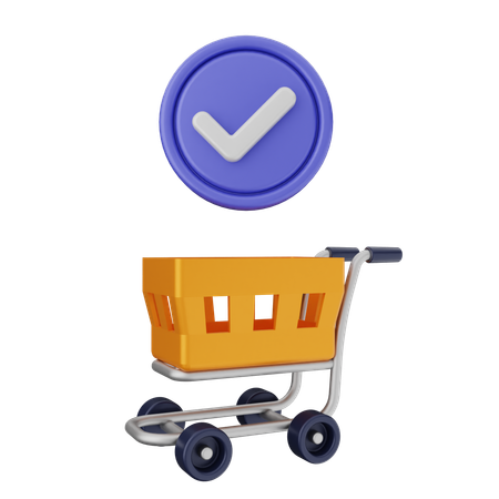 Shopping Verification  3D Icon