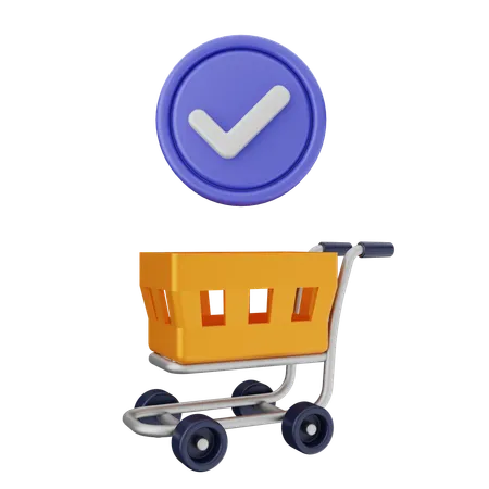 Shopping Verification  3D Icon