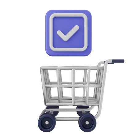 Shopping Verification  3D Icon