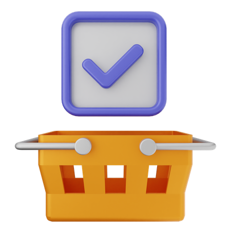 Shopping Verification  3D Icon