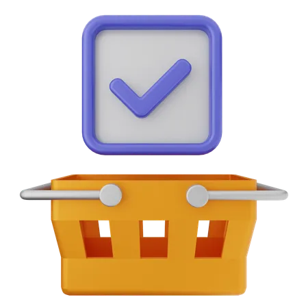 Shopping Verification  3D Icon