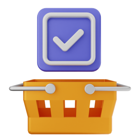 Shopping Verification  3D Icon