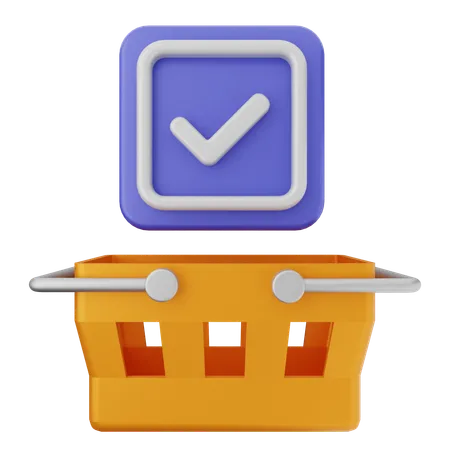 Shopping Verification  3D Icon