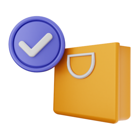 Shopping Verification  3D Icon