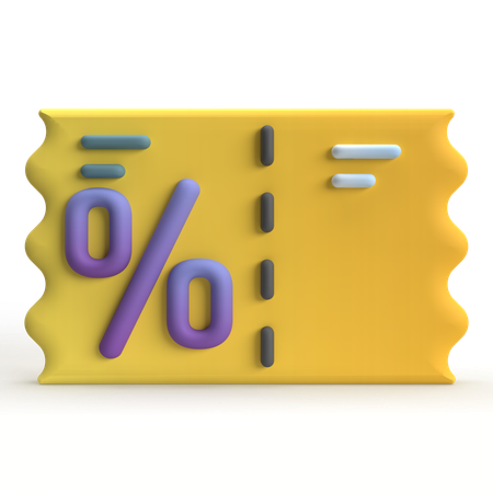 Shopping Voucher  3D Icon