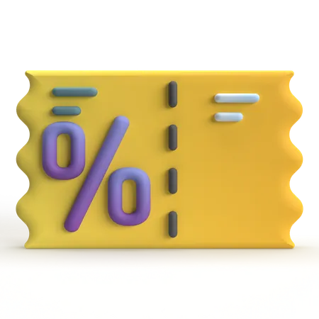 Shopping Voucher  3D Icon