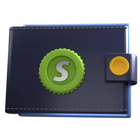 3 D Render Shopify Wallet Illustration 3D Icon