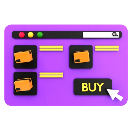 Shopping Web  3D Icon