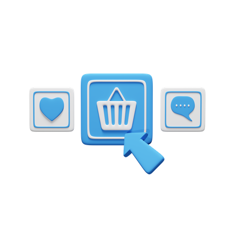 Shopping Web  3D Icon