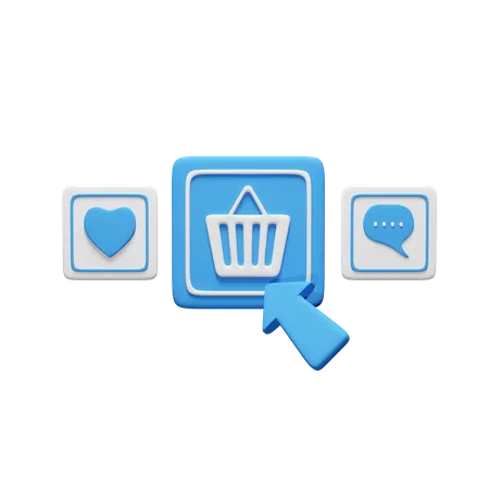 Shopping Web  3D Icon