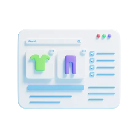 Shopping Website  3D Icon